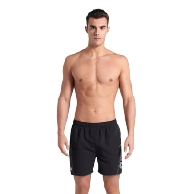 Abbildung von Arena Fundamentals LOGO Badeshorts, Herren, Größe: Large, Black white