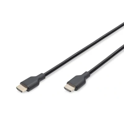 Abbildung von DIGITUS HDMI 2.1 Ultra High Speed Anschlusskabel, Typ A St/St 2.0m mit Ethernetkanal UHD II 8k/60Hz 4k/120Hz kompatibel PS5, Xbox Series, TV/Beamer vergoldete Kontakte Schwarz