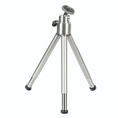 Abbildung von Hama Mini Stativ mit 3D Kugelkopf (Stativ für Handy, Kamera oder Action Cam, Dreibeinstativ aus Metall) Silber