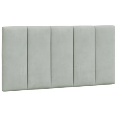 Abbildung von vidaXL Kopfteil Kissen Hellgrau 100 cm Samt, (1 St)