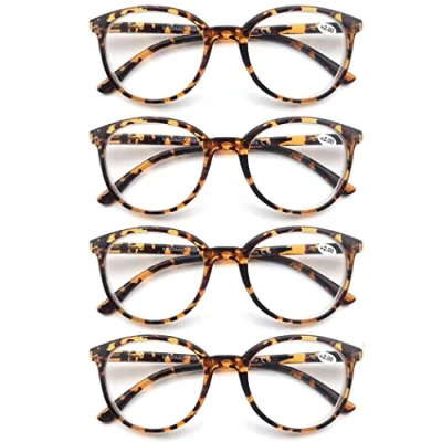 Abbildung von MODFANS 4er Set Lesebrille Rund Herren Damen,Gute Brillen,Hochwertig,Mode,Komfortabel,Super Lesehilfe