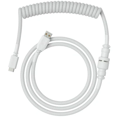 Abbildung von Glorious Gaming Premium Coiled Keyboard Cable Vergoldetes USB A (PC) auf C (Tastatur), Schutz vor Kabelsalat, doppelt geflochtene Ummantelung, 5 poliger Aviator Stecker Crimson Red