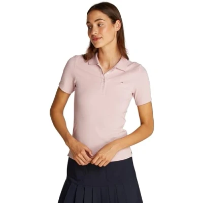 Abbildung von Tommy Hilfiger Poloshirt, Damen, Größe: Small, Foggy pink