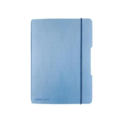 Abbildung von 5 x Herlitz Notizheft flex Leinen A5 40 Blatt punktiert hellblau