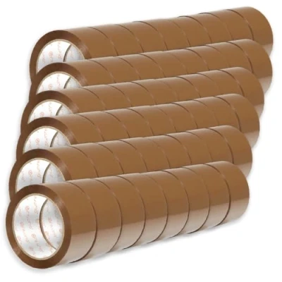 Abbildung von OFITURIA Paketklebeband, Braunes Klebeband, Packband für Umzugskartons und Sendungen, Verpackungsklebeband, Sicheres Widerstandsfähiges Paketband (50mmx66m, 48 Rollen)