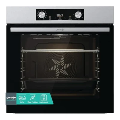 Abbildung von Gorenje OptiBake BOS 6737 E02X Einbau Backofen / 77L AquaClean/Heißluft/ExtraSteam/AirFry/PerfectGrill/Pizzamode 300C/Edelstahl, Inox
