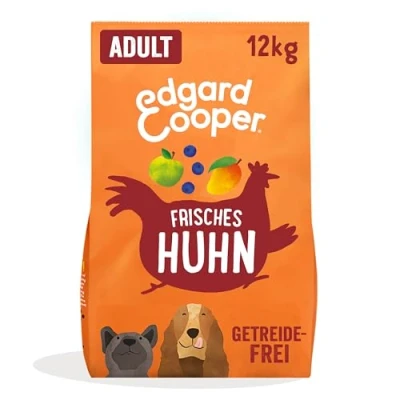 Abbildung von Edgard &amp; Cooper Hundefutter, Trockenfutter für Hunde, (Huhn, 12kg), Hundefutter trocken getreidefrei ohne Zucker, natürliche Zutaten und frisches Fleisch, voller essentieller Aminosäuren
