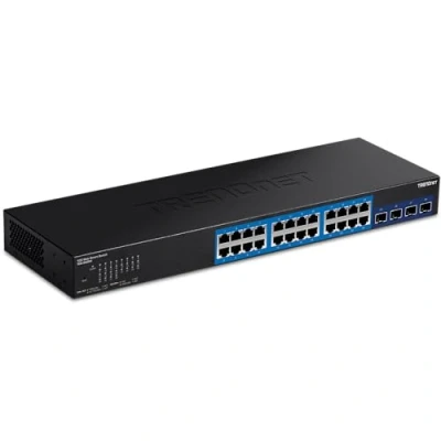 Abbildung von TRENDnet TEG 30284 28 Port Web Smart Switch mit 24 x Gigabit Ports &amp; 4 10G SFP+ Slots