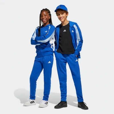 Abbildung von adidas Unisex Kinder SEASONAL ESSENTIALS COLORBLOCK TRACKSUIT, team royal blue/glow blue/white, 15 16 Years