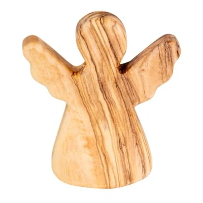 Abbildung von Schutzengel Olivenholz H5cm Glücksbringer Handschmeichler Engel Figur Geschenk Mitgebsel