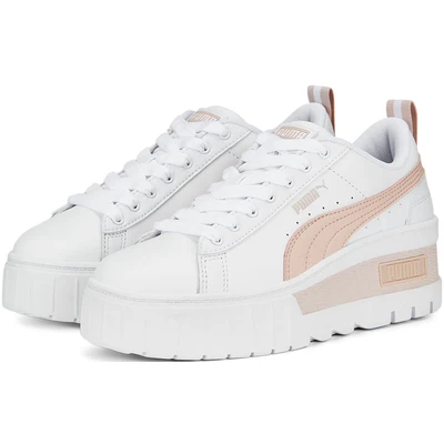 Abbildung von Puma Mayze Wedge Sneaker low, Damen, Größe: 42, White/rose quartz Leder und lederimitat