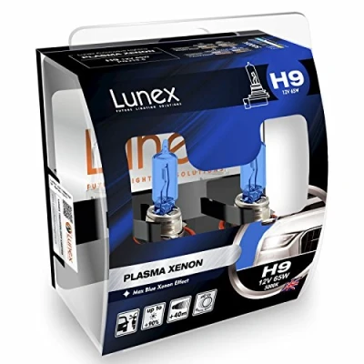 Abbildung von LUNEX H9 PLASMA XENON, Scheinwerfer Halogenbirnen Xenon Effekt 12V 65W PGJ19 5, 5000K duobox (2 Stücke)