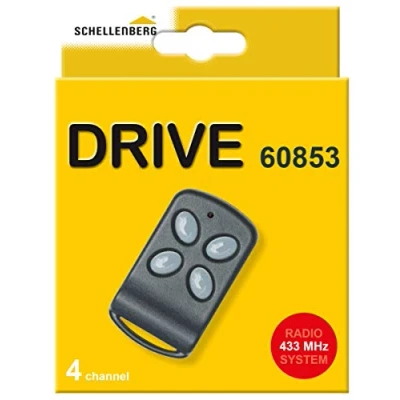 Abbildung von SCHELLENBERG Handsender Drive 4 Kanal, Fernbedienung (für Garagen und Außentorantriebe, schwarz)