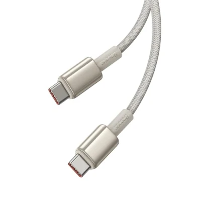 Abbildung von Baseus USB C Kabel 100W 1m, PD Schnellladekabel auf Kabel, Zinklegierung Typ Ladekabel für iPhone 16 Pro/15/14/13/12 MacBook Pro iPad Air Mini Samsung Galaxy S23 S22 S21 S20, Steam Deck