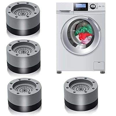 Abbildung von 4 Stück Waschmaschine Füße Pad,Anti Vibration Waschmaschine,Schwingungsdämpfer,Antivibrationsmatte,Vibration Dämpfer Pads,Waschmaschine Fußpolster, für Waschmaschinen und Trockner