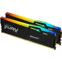 Abbildung von Kingston FURY Beast Schwarz RGB 64GB (2x32GB) 6000MT/s DDR5 CL36 DIMM Desktop Gaming Speicher Kit mit 2 AMD EXPO/ Intel XMP KF560C36BBE2AK2 64