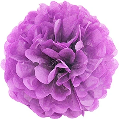 Abbildung von Creativery 1 Papier Pompon 25cm (Flieder/helllila 430) // Pompoms Bommel Kugel Seidenpapier Pom Deko Hängedeko Raumdeko Blumen