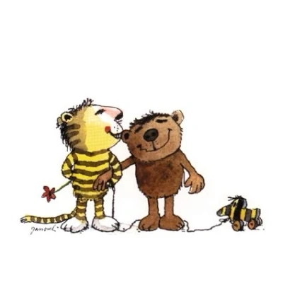 Abbildung von Bär, Tiger Janosch Poster Plakat Bild