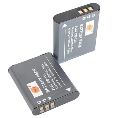 Abbildung von DSTE 2pcs 3.7V 900mAh DB 110 Wiederaufladbarer Li Ionen Akku Kompatibel für Ricoh GR III,Ricoh WG 6,Ricoh G900,Ricoh G900SE Kamera