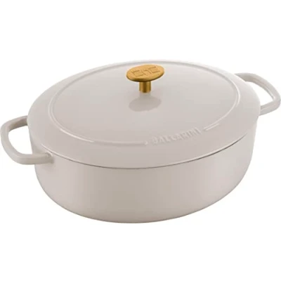Abbildung von BALLARINI Bräter Bellamonte Cocette Oval Elfenbeinweiß, Gusseisen, Emaille