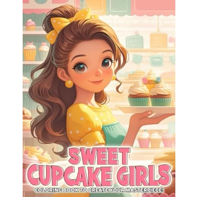 Abbildung von Sweet Cupcake Girls Coloring Book: Colorful Anime Girl Pages with Adorable and Sugary Illustrations for All Ages Fun &amp; Relaxation