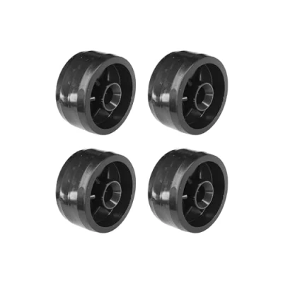 Abbildung von cyclingcolors 4x Kunststoff Rollen 30mm Schwarz Laufrolle Führungsrolle Möbel Bett Schiebetür Tür Schublade Schrank