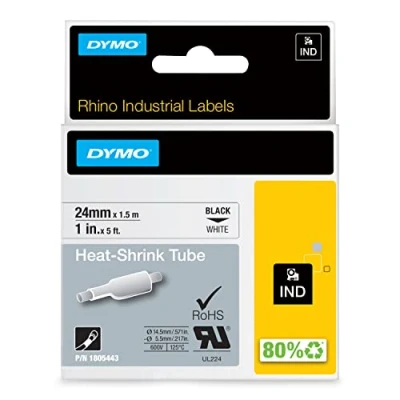 Abbildung von Dymo 1805443 (24 mm) Schwarz bis weiß Tape