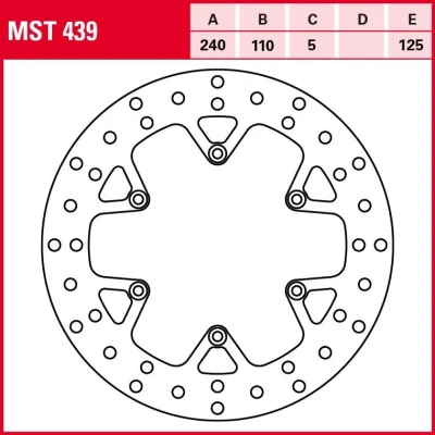 Abbildung von TRW MST439 Bremsscheibe 240 5