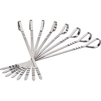 Abbildung von Edelstahl Schaschlik Spieße Set, 8 Stück, Grillspieß