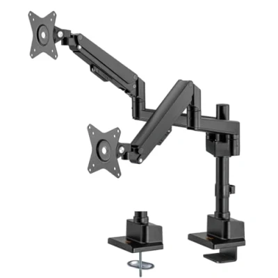 Abbildung von my wall HL51 2L, Monitor Halterung für 2 Bildschirme, Arm, 17 32 Zoll, Bildschirmhalterung, mit Gasdruckfeder, VESA Tischhalterung, Belastung bis 7 kg