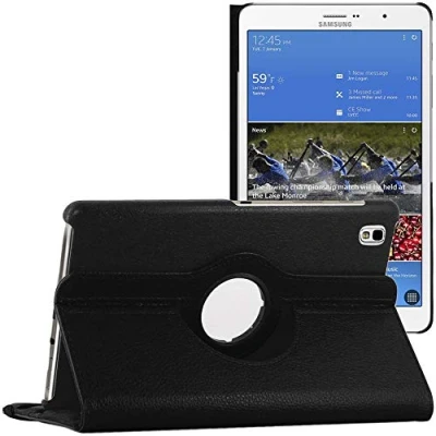 Abbildung von ebestStar Hülle für Samsung Galaxy Tab Pro 8.4 SM T320, Drehbar Schutzhülle, PU Lederhülle, Rotierende Ständer Etui, Rotating Case Cover, Schwarz