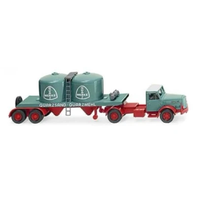 Abbildung von Wiking 053405 H0 LKW Modell Henschel Chemikaliensattelzug