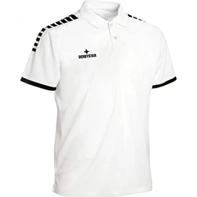 Abbildung von Derbystar Herren Primo Polohemd, Weiss/Schwarz, 4XL EU