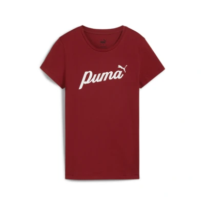 Abbildung von Puma Script TEE Tshirt print, Damen, Größe: XS, Intense red