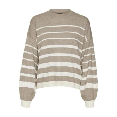 Abbildung von Vero Moda Vmrain Strickpullover, Damen, Größe: Medium, Silver mink