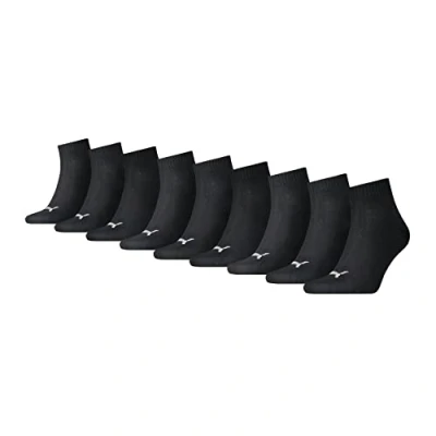 Abbildung von Puma Quarter Plain ECOM Unisex 9 PACK Sportsocken, Größe: 35 38, Black