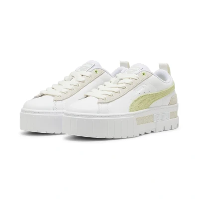 Abbildung von Puma Mayze Sneaker low, Damen, Größe: 38, White/cool cucumber Leder