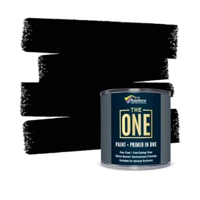 Abbildung von The One Paint Gloss 250ml Multi Surface Keine Grundierung oder erforderlich (schwarz)