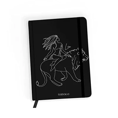 Abbildung von ERT GROUP Original und offiziell lizenziert von Babaco Notizbuch, Muster Zodiac Woman 005 black, mit kariertem Papier, A5