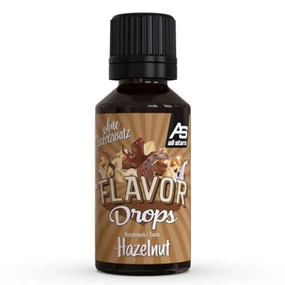 Abbildung von ALL STARS Flavor Drops (Hazelnut, 30 ml) Aromatropfen ohne Zuckerzusatz &amp; Kalorien Süße Geschmack für Lebensmittel Vegan Made in Germany