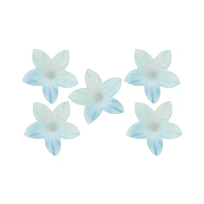 Abbildung von Dekora 400 Mini Essbare Blumen für Torte aus Esspapier Oblaten Torten Tortendeko Essbar Blau 2 cm Durchmesser