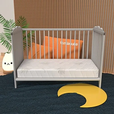 Abbildung von miasuite i sogni italiani Matratze für Wiege 60x120x14 cm Medizinprodukt, Abziehbar, Aloe Vera Lupin Baby