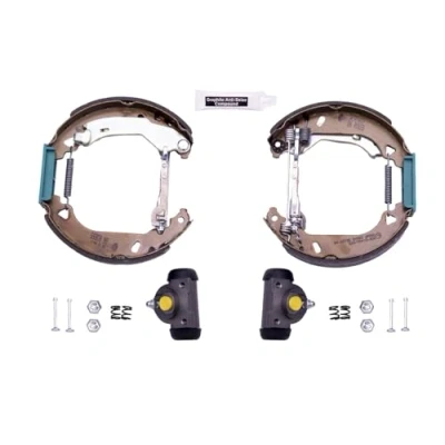 Abbildung von HELLA Shoe Kit Pro 8DB 355 004 271 Bremsensatz, Trommelbremse mit Radbremszylinder, Stellelement FIAT: Punto I Cabrio, Schrägheck