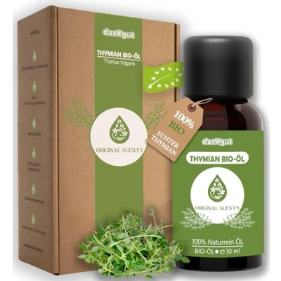 Abbildung von DasXgut BIO Thymianöl 30 ml [100% NATURREIN] Zertifiziertes Lebensmittel zum Einnehmen aus Griechenland Ätherische Öle Thymian Tyhme Oil E5004118 RO ECO 026