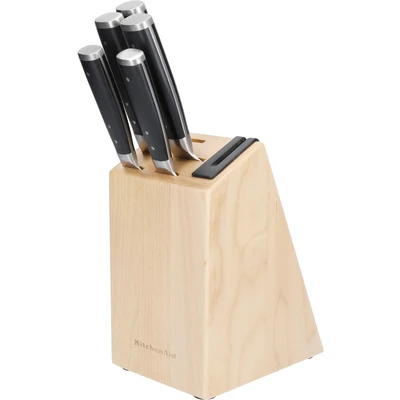 Abbildung von KitchenAid Messerblock Gourmet Birkenholz 6 teilig