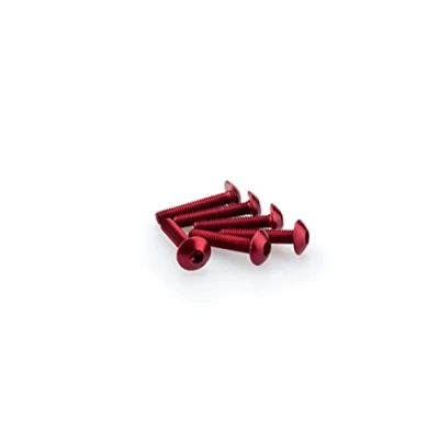 Abbildung von Puig 0610R Blister bauchig, 6 Schrauben M5 x 25 mm, rot
