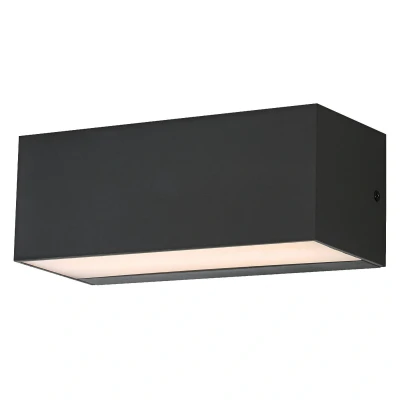 Abbildung von Ledvance ENDURA STYLE IDRI WALL Außenleuchte, 12,5W, 700lm, Wandleuchte, dunkelgrau, IP65 Schutzklasse, 3.000K Farbtemperatur, warmweiße Lichtfarbe