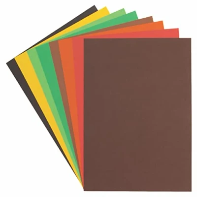 Abbildung von Baker Ross FE618 Woodland A4 Papier und Karton, Packung mit 100 Stück, farbiges Kunstzubehör für Kinder, Kartenherstellung, Aktivitäten, ideal Kunst Bastelprojekte
