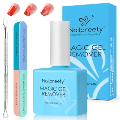 Abbildung von Nagellackentferner 15 ml,Gelnägel Shellac Entferner Remover,Gel Remover Nägel,Einfach und Schnell Gel Nagellack Entfernung,UV Entfernen
