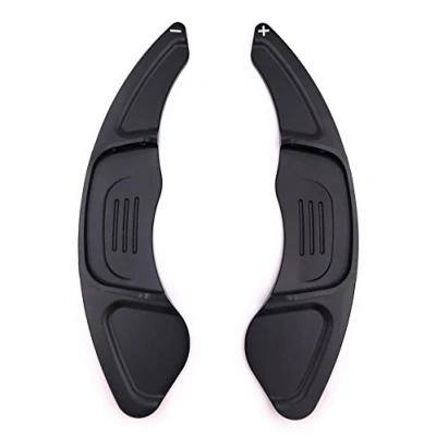 Abbildung von H Customs Schaltwippen Verlängerung Shift Paddle kompatibel mit Golf 7 nur GTI R GTD Aluminium eloxiert Schwarz